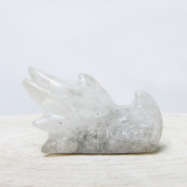 Orgonite drakenschedel met Bergkristal 10