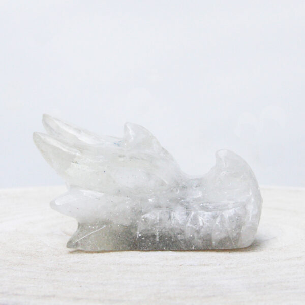 Orgonite drakenschedel met Bergkristal 9