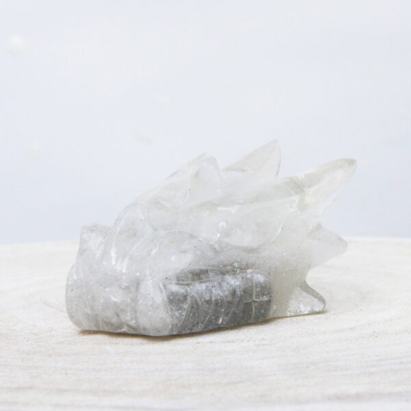 Orgonite drakenschedel met Bergkristal 9 - Afbeelding 4