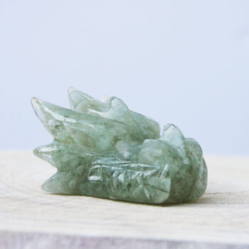 Krachtige orgonite drakenschedel met Aquamarijn, Bergkristal en Amethist  PD0019 - Afbeelding 2