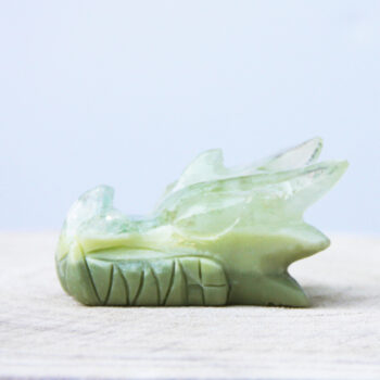 Krachtige Orgonite drakenschedel met Groene fluoriet, Seleniet en Bergkristal PD0045 - Afbeelding 4