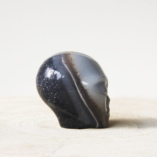 Orgonite Star-Being schedel met Amethist en Seleniet 1 - Afbeelding 5