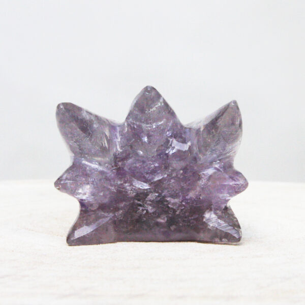 Orgonite drakenschedel met Amethist en Bergkristal 11 - Afbeelding 6