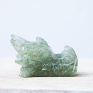 Orgonite drakenschedel met Aquamarijn en Bergkristal 19