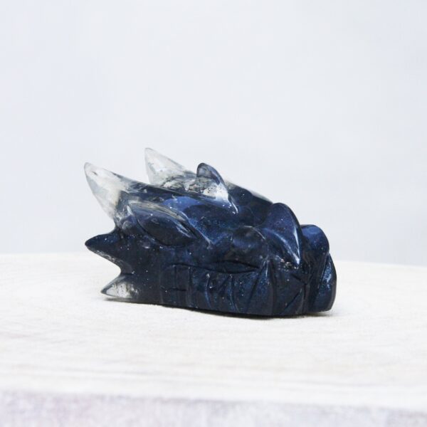 Orgonite drakenschedel Lapis Lazuli 38 - Afbeelding 2