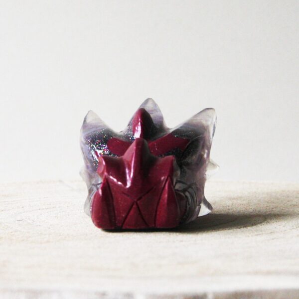 Orgonite drakenschedel met Amethist en Lepidoliet 50 - Afbeelding 3