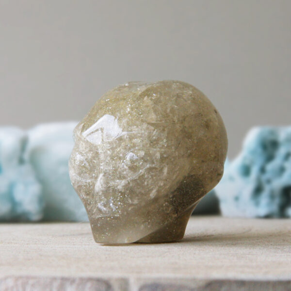 Orgonite Star-Being schedel met Lemon kwarts