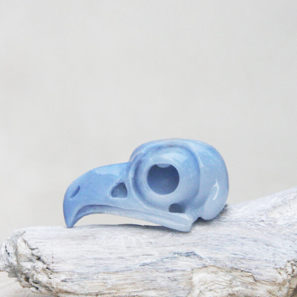 Orgonite uilen schedel met Lapis Lazuli en Seleniet 11 - Afbeelding 2