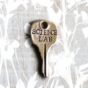 Bronzen sleutel Science Lab